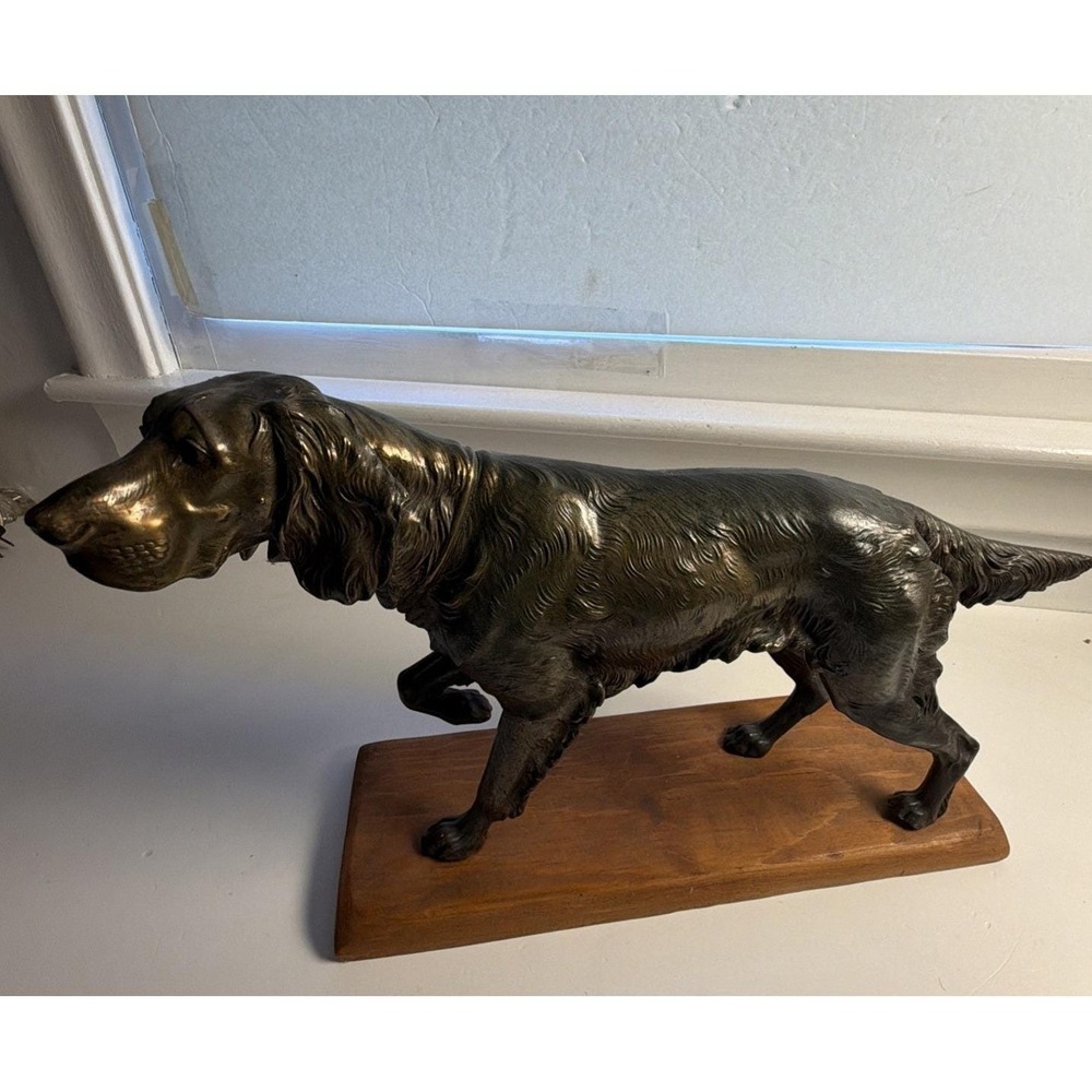 Jenning‎ Brothers 17" Metal Hunting Dog Vintage Sculpture Circa 1910-1920 JB2591